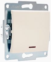 Выключатель с подсветкой без рамки Lezard Karina 1-кл. кремовый картинка